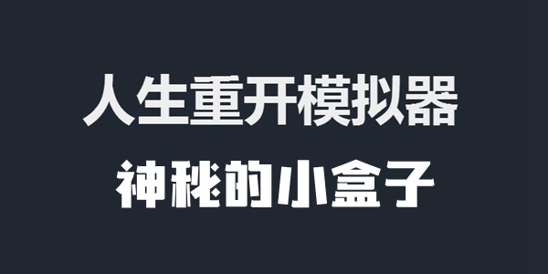 人生重开模拟器神秘的小盒子作用介绍 人生重开模拟器神秘的小盒子有什么用