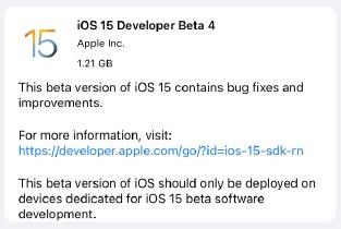 苹果ios15beta4描述文件更新内容一览 ios15beta4更新了什么