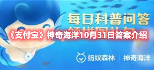 支付宝神奇海洋10月31日答案 鲨鱼都是吃肉不吃素的吗