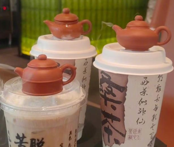《微博》杭州灵隐寺也出奶茶了！
